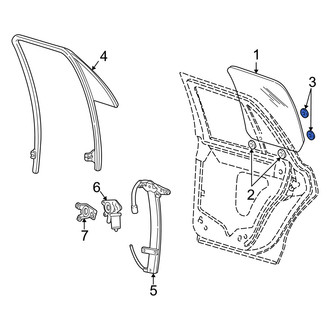 Mercury OE - Rear Door Glass Attaching Clips