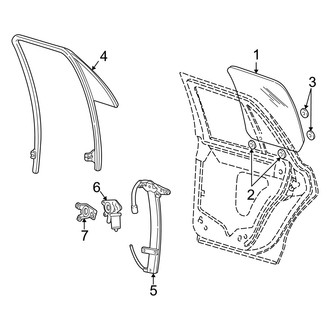 Mercury OE - Rear Door - Glass & Hardware