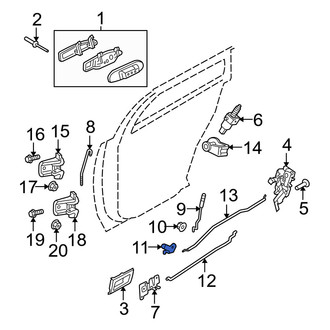 Mercury OE - Front Door Lock Rod Clip