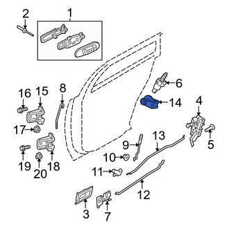 Mercury OE - Rear Door Lock Striker Pin