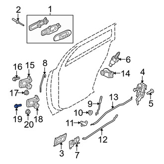 Mercury OE - Front Upper Door Hinge Bolt