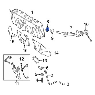 Mercury OE - Inner Fuel Filler Neck Seal