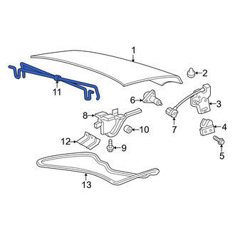Mercury OE - Rear Right Trunk Torque Rod