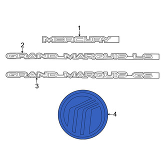 Mercury OE - Rear Deck Lid Emblem