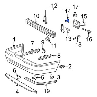 Mercury OE - Bumper Impact Absorber Rivet