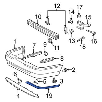 Mercury OE - Rear Bumper Trim