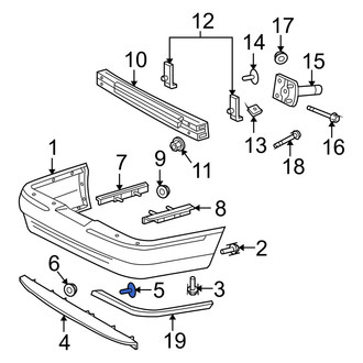 Mercury OE - Bumper Cover Support Rail Rivet
