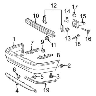 Mercury OE - Rear Bumper - Bumper & Components (LS)