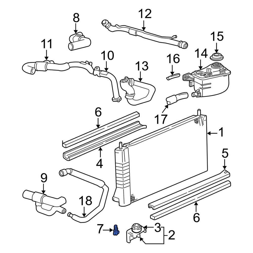 Mercury OE FOAZ8115A Radiator Drain Plug