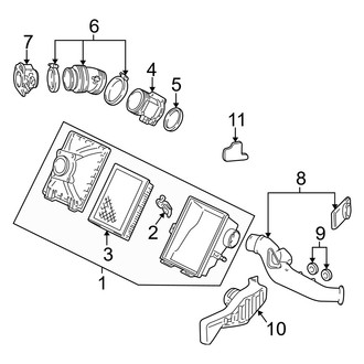 Mercury OE - Engine / Transaxle - Air Intake (2 / U Engine VIN Character)