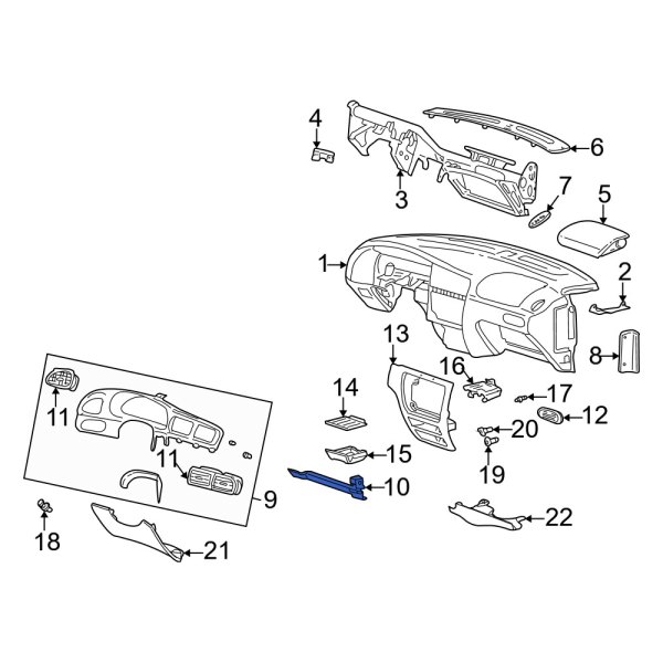 Instrument Cluster Bezel Bracket