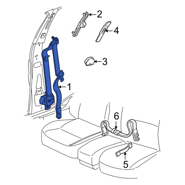 Seat Belt Lap and Shoulder Belt