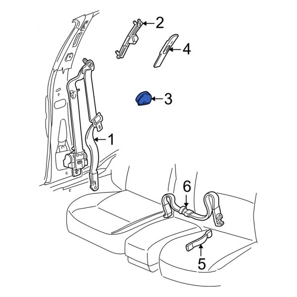 Seat Belt Height Adjuster Cover