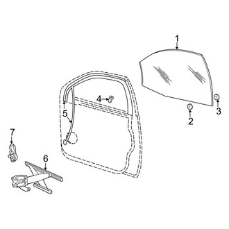 Mercury OE - Front Door - Glass & Hardware