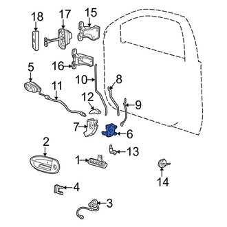Mercury OE - Front Right Door Latch Assembly