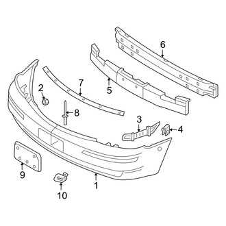 Mercury OE - Front Bumper - Bumper & Components