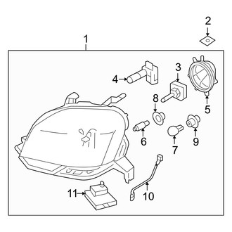 Mercury OE - Front Lamps - Headlamp Components
