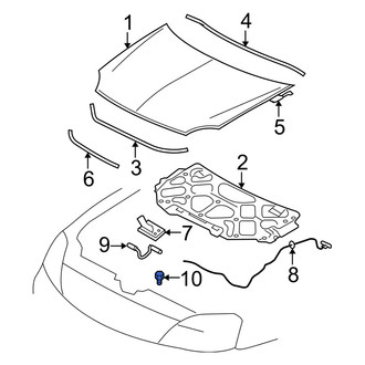 Mercury OE - Front Hood Stop Buffer