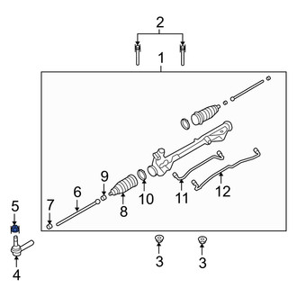 Mercury OE - Front Lower Suspension Strut Mount Nut