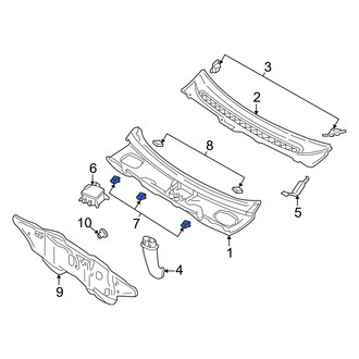 Mercury OE - Cowl Grille Panel Clip