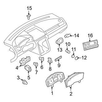 Mercury OE - Instrument Panel - Cluster & Switches