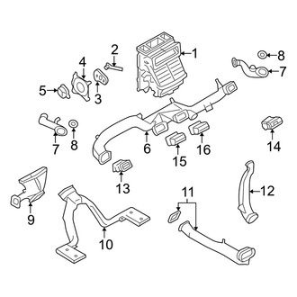 Mercury OE - Instrument Panel - Ducts