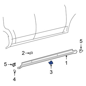 Mercury OE - Lower Rocker Panel Molding Clip