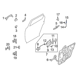 Mercury OE - Rear Door Lock Knob