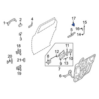 Mercury OE - Front Door Lock Striker Plate