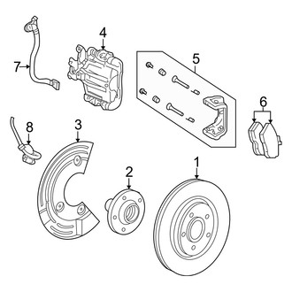 Mercury OE - Rear Suspension - Brake Components (FWD)
