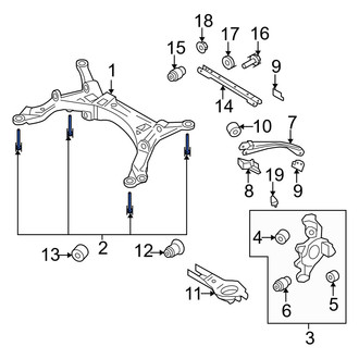 Mercury OE - Suspension Crossmember Bolt