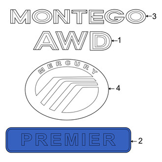 Mercury OE - Rear Deck Lid Emblem