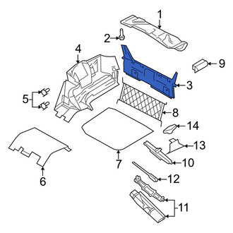 Mercury OE - Rear Rear Body Panel Trim Panel