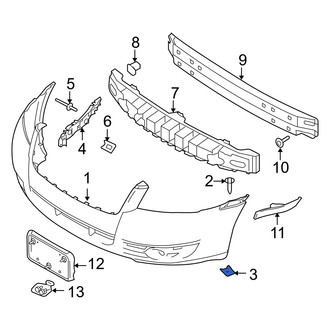 Mercury OE - Front Bumper Guide Nut