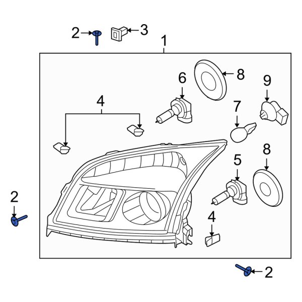 Headlight Mounting Bolt