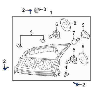 Mercury OE - Headlight Mounting Bolt