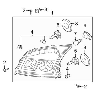 Mercury OE - Front Lamps - Headlamp Components
