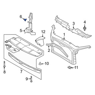 Mercury OE - Radiator Support Air Deflector Clip