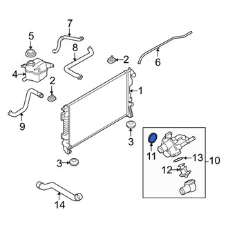 Mercury OE - Engine Coolant Thermostat Housing Gasket
