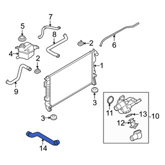 Mercury OE - Upper Radiator Coolant Hose
