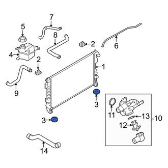 Mercury OE - Lower Radiator Insulator