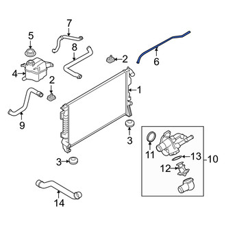 Mercury OE - Engine Coolant Overflow Hose