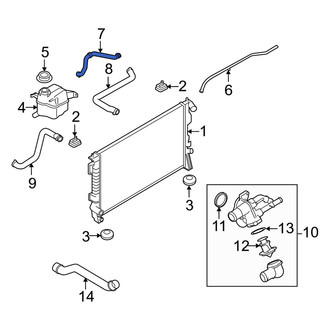 Mercury OE - Engine Coolant Overflow Hose