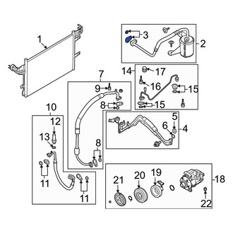 Mercury OE - A/C Refrigerant Line Seal Kit