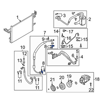 Mercury OE - A/C Refrigerant Line Seal Kit