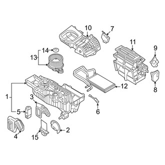 Mercury OE - Air Conditioner & Heater - Evaporator & Heater Components (W/O Auto Temp Control)