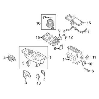 Mercury OE - Air Conditioner & Heater - Evaporator & Heater Components (With Auto Temp Control)