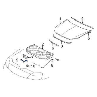 Mercury OE - Front Hood Latch Striker Plate