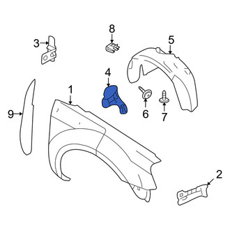Mercury OE - Front Left Fender Liner Extension