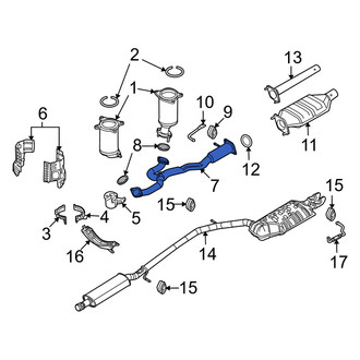 Mercury OE - Front Exhaust Crossover Pipe